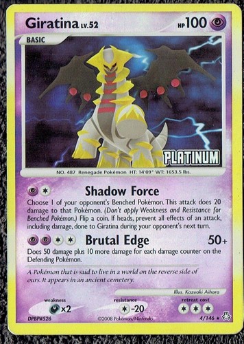 Pokemon TCG Giratina 4/146 Platinum Legends Awakened Reverse Holo Card Rare 2008