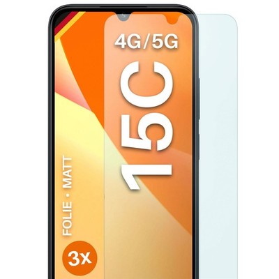3x Schutzfolie Matt für Xiaomi Redmi 15C (4G/5G) Displayschutz Dünn Anti Reflex