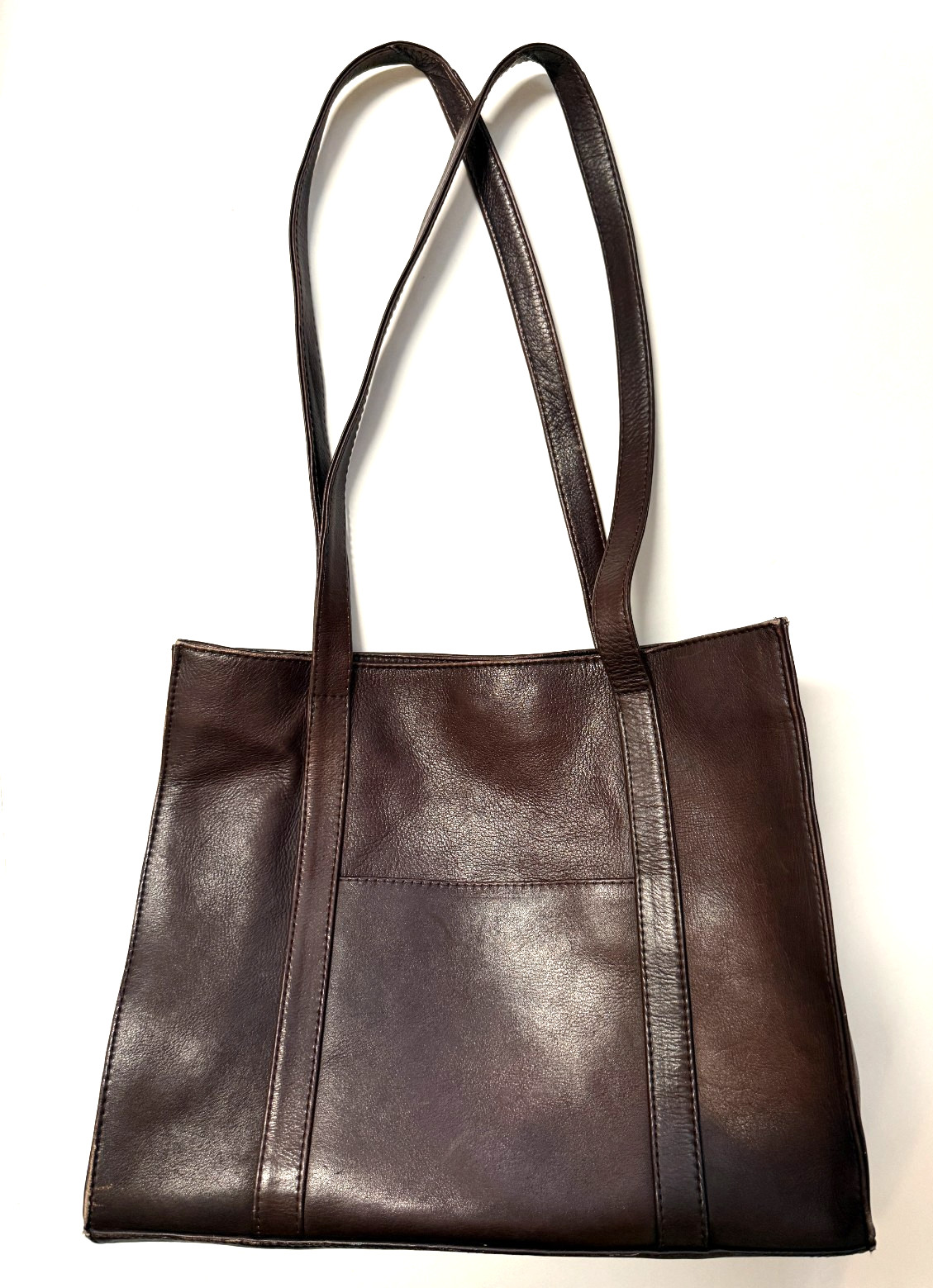 LATICO Leather Brown Structured Double Handled Sh… - image 1