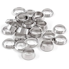 Biaungdo 12 Pairs Compression Fitting Ferrule Sleeve, 304 3/8" Tube OD