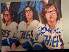 Jeff Carlson Signed 8x10 Photo Slapshot Autographed