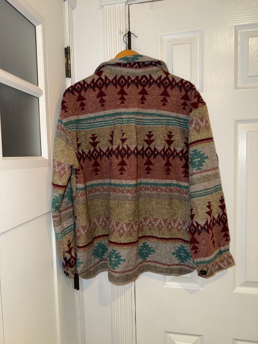 Jodifl Medium Multicolor Shacket Jacket Aztec - image 2