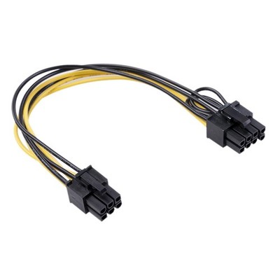 PCI Express PCIE 6 Pin auf 6+2 8 Pin Kabel Splitter Adapter 20CM