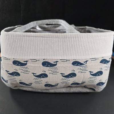 Lemonfilter Baby Diaper Caddy, Nursery Organizer Car Storage Bag Baby Whale New