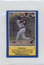 1990 Milwaukee Brewers Police Milwaukee Eddie Diaz #2 0gx4