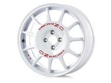 CERCHIO IN LEGA PER ABARTH 500 7,0J17" 4X100 30 68 OZ LEGGENDA RACE WHITE RED LE
