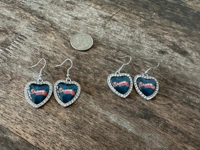 ATLANTA BRAVES DANGLES EARRING MLB BASEBALL FAN JEWELRY