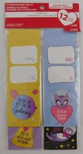 Creatology Valentine's Day Sticker Exchange Card Kit 12 Cards New Space Galaxy