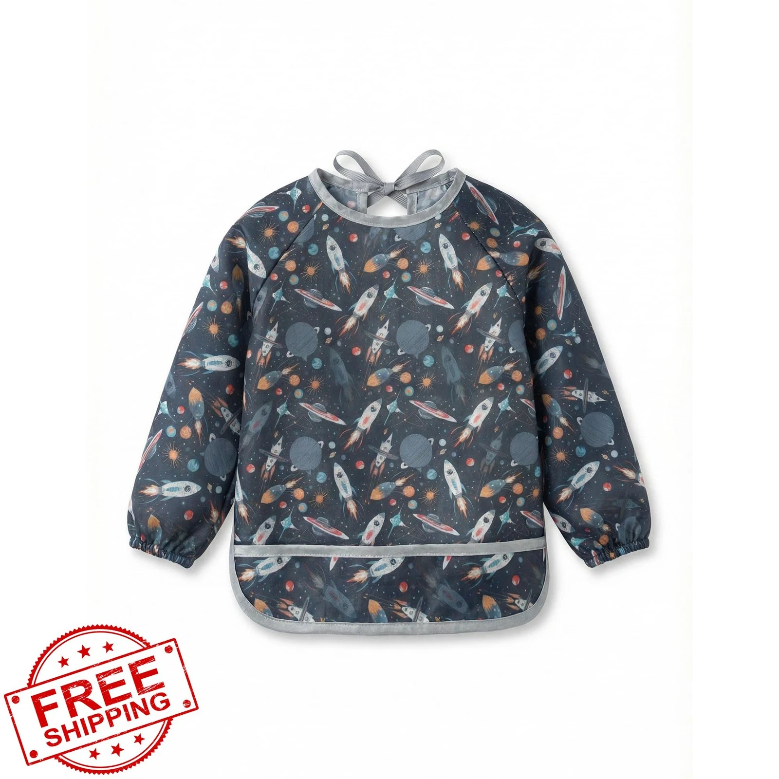 HAMUR HOME Galaxy 2-4yr Long Sleeve Bib
