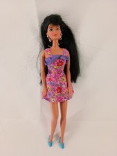 Vintage 1980 Hawaiian Barbie Doll By Mattel In Floral Sun Dress