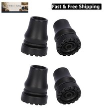 Rubber Cane Tips, 5/8", 4-Pack Heavy Duty Walking Cane Tips, Anti-Slip Replac...