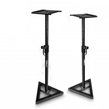 Pyle Pro Audio Bookshelf Monitor Speaker Stand Mounts Height Adjustable 15.9lbs