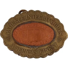 Brass San Francisco Police Department Officer SFPD 1970s Vintage Belt Buckle