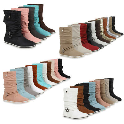Brosche Stiefeletten Boots Damen GÃ¼nstig Bequeme Schuhe Damen