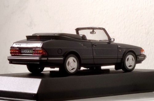 Norev 1/43 Saab 900 Turbo 16 Cabriolet 1992 dark blue - Picture 4 of 6