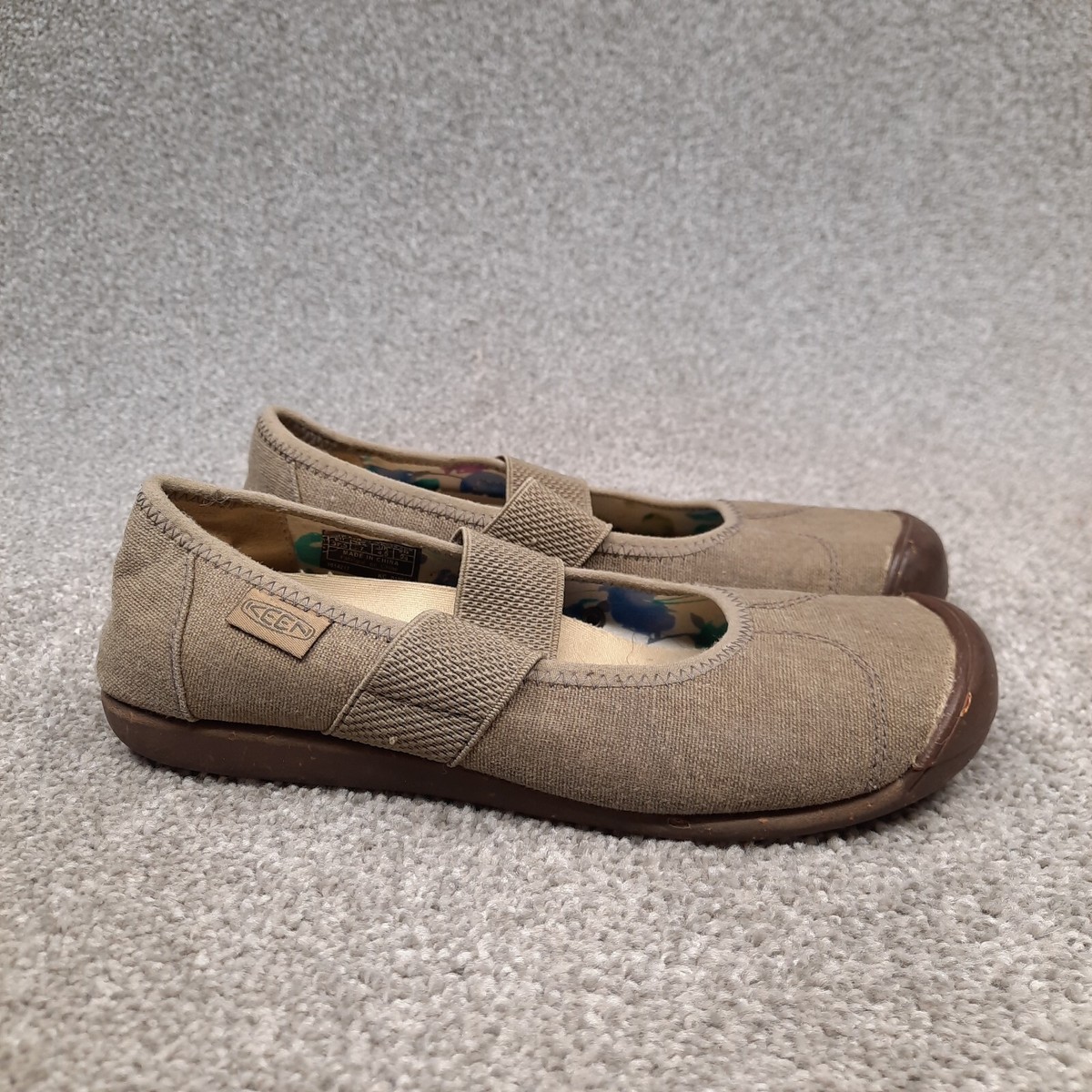 Keen Sienna Mary Jane Shoes Womens Size Beige Leather Flats