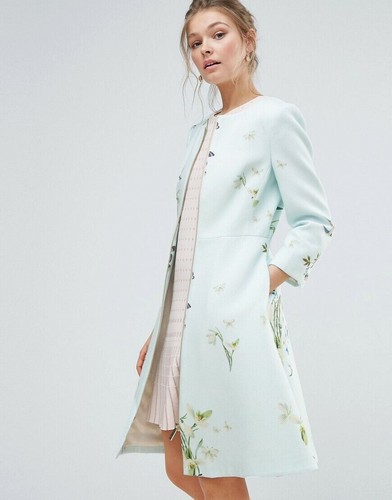TED BAKER Spring Meadow imprimé floral robe midi acheter manteau veste mariage royal 1 8 XS