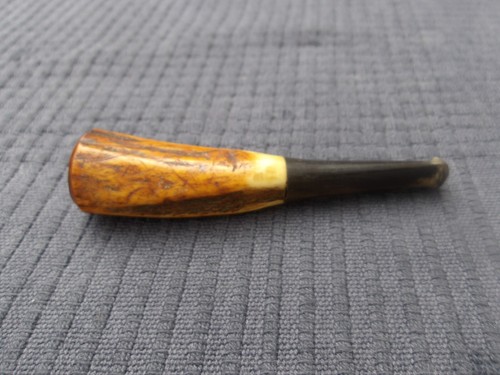 Antique Vintage Stag Horn Cheroot Holder - Foto 4 di 13