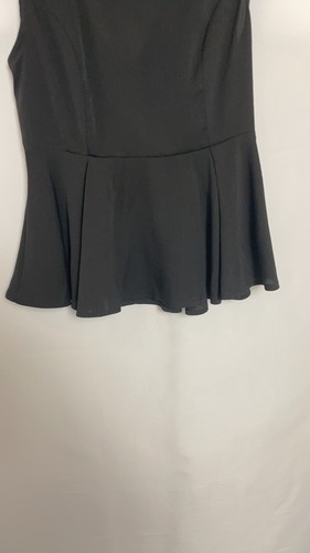 Double Zero Black Flair Collared Sleeveless Blouse Size S - Picture 6 of 9
