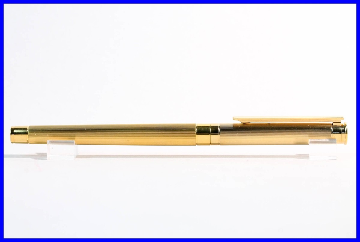 All golden Pin Striped MONTBLANC NOBLESSE Fountain Pen / Nib in