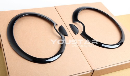 UK STOCK BIG COMBO GLOSS BLACK out trim set for MINI Cooper S JCW R50 R52 R53 - Picture 3 of 15