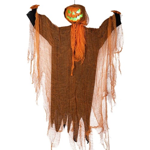 Halloween Decoration Outdoor Hanging Ghost Pumpkin Sound Animated Props Decor - Picture 9 of 9