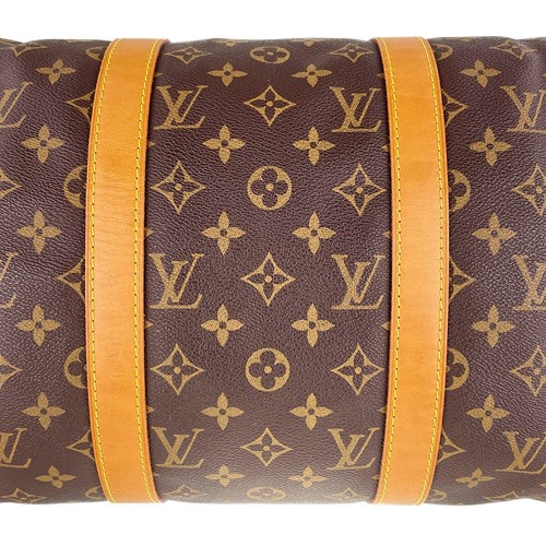 Louis Vuitton Monogram Keepall Bandouliere 50 Leather Brown Boston Bag 3073 - 第 8/24 張圖片