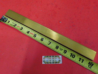 3/8'' x 1'' C360 BRASS FLAT BAR 12'' long Solid Mill Stock H02 .375''x 1.00''x 12''