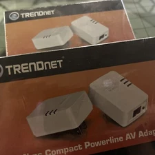 2 New TRENDnet 500Mbps Compact Powerline AV Adapter Kit TPL-406E2K/A SEALED NIB