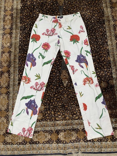 Vtg Rare Gianfranco Ferre Jeans Matching Jacket Pants Set Floral 90s HOT - Picture 16 of 24