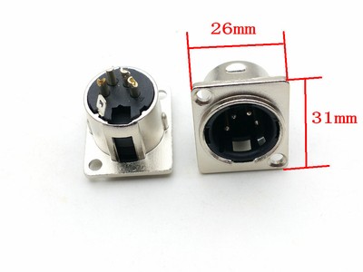 XLR 4 Pin XLR Panel Mount XLR Chassis Male Plug connector