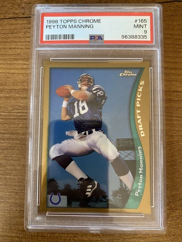 1998 Topps Chrome #165 Peyton Manning PSA 9 Mint RC Rookie