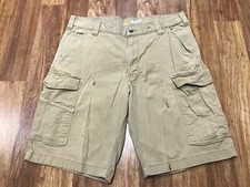 MENS 36 - Carhartt 103542 Rugged Flex Relaxed Fit Canvas Cargo Work Shorts