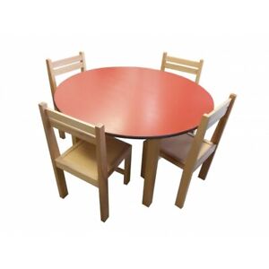 Kids Beech Wood Round Table Stacking Chairs Classroom Pre School Furniture Chair Kids Beech Wood Round Table Stacking, Childrens Round Wooden Table And Chairs