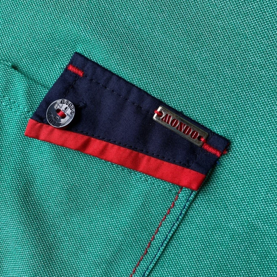 Mondo Mens Polo Shirt Size XL Green Trim Cotton Polyester Casual Made In Turkey - Image 4 of 4