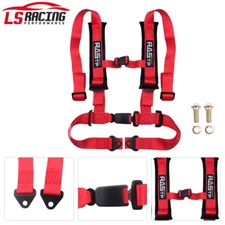 4 Point Harness Racing Seat Belt 2" Padding Buckle CanAm X3 YXZ ATV UTV