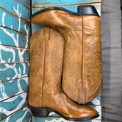 VTG Tony Lama VM 2903 Brown Leather Western Boot Sz 9.5D Made in Mexico - Picture 6 of 12