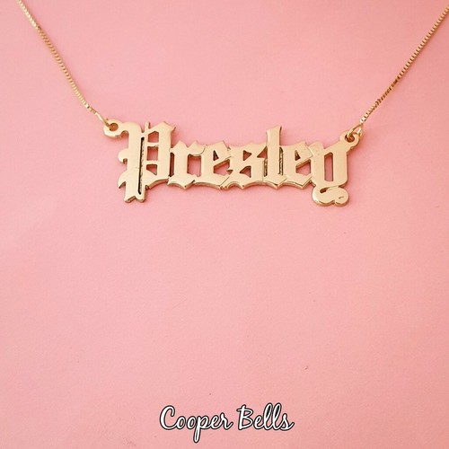 name necklace 14k Gold 14ct Gold chain 