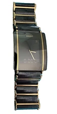 Rado 193 0456 3, DiaStar Black & Gold 24mm Ceramic Men's Watch