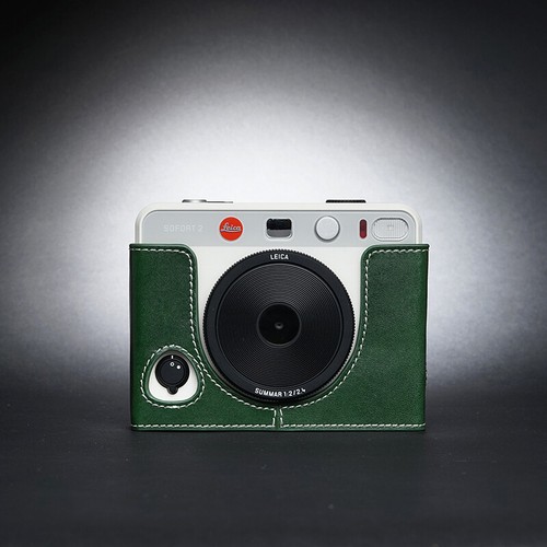 Handmade Genuine Real Leather Half Camera Case Cover Bag For Leica Sofort 2 - Picture 14 of 19