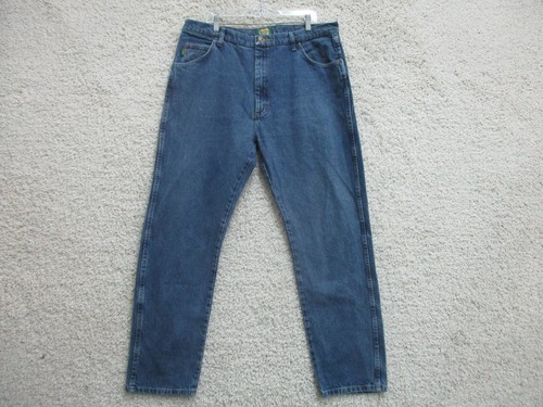 Cabelas Jeans 40x34 Mens Blue Denim Straight Leg Dark Wash Loose Fit Casual Logo