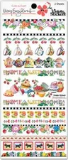 Mary Engelbreit Stickers 2 Sheets Whimsical Home-Sweet-Home Pies Tea Pots Cups