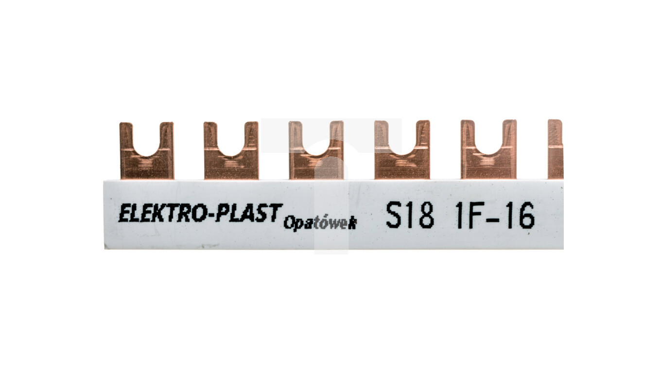 Connection rail 1P 80A 16mm2 fork (18 mod.) 1F S18 1F-10 45.181 /T2UK
