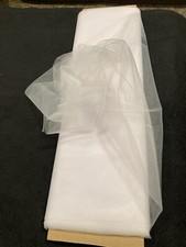 White Nylon Tulle Fabric 54  Wide   10 Yards   Sheer Mesh Netting Wedding Crafts