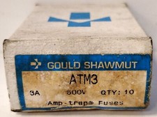 Ferraz Shawmut ATM3 600 VAC / 500 VDC 3 A Amp-Trap Fast-Acting Fuse - Lot of 10