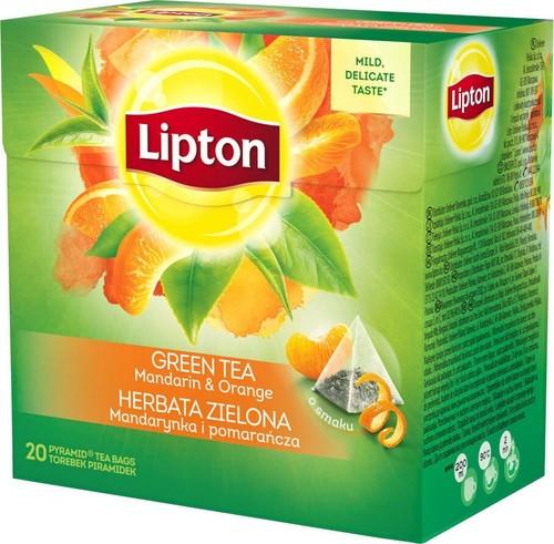 6x Lipton Mandarina Naranja Té Verde - 120 Bolsas Pirámide de Seda - Stock Fresco - Imagen 3 de 4