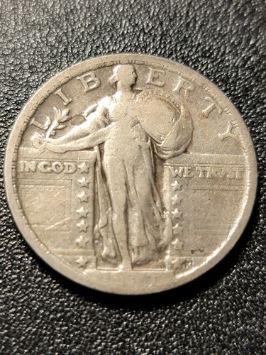 1921 25C Standing Liberty Silver Quarter KEY DATE Ch FINE
