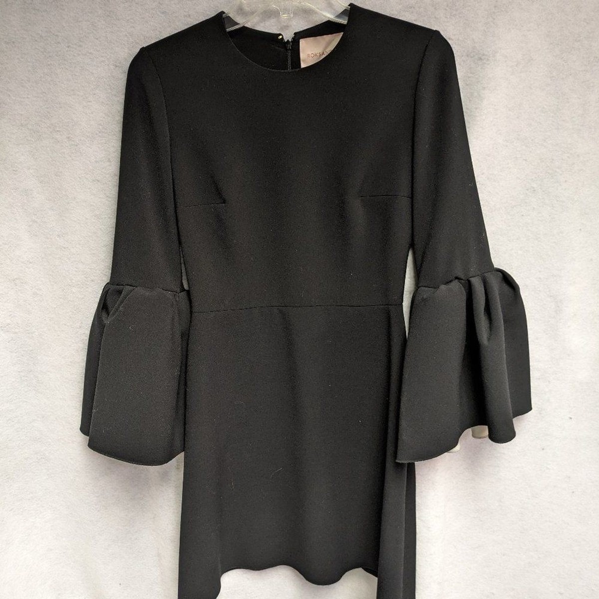 New with tags Roksanda Black Bell Sleeve A line Dress size 8