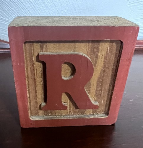Handmade Wooden Alphabet Block Letter “R” For Decorating Or Crafting 3. ...