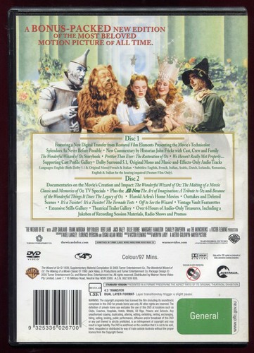 The Wizard Of Oz (2 Disc Special Edition) - R4 DVD Classic - Picture 2 of 2